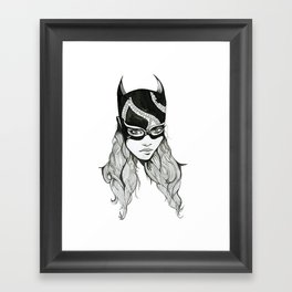 Bat Girl Framed Art Print