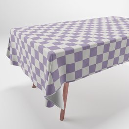 Beige and Purple Square Tablecloth