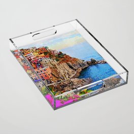 Italy, Cinque Terre Acrylic Tray
