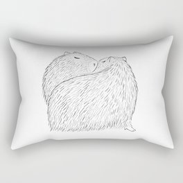 Capybaras In Love Rectangular Pillow