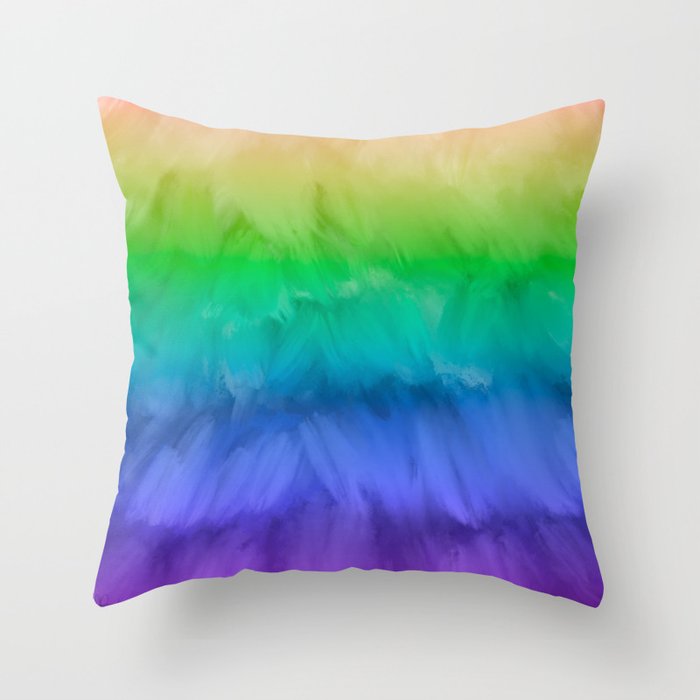 Almohada de plumas de colores, 18.0 x 18.0 in, multicolor
