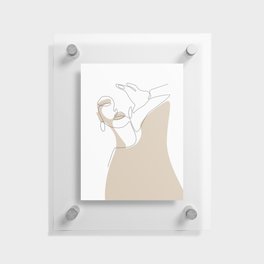 Beige Selfie Floating Acrylic Print