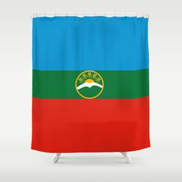 Flag of Karachay-Cherkessia Shower Curtain