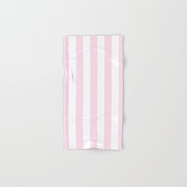 Simple Pink and White stripes, vertical Hand & Bath Towel