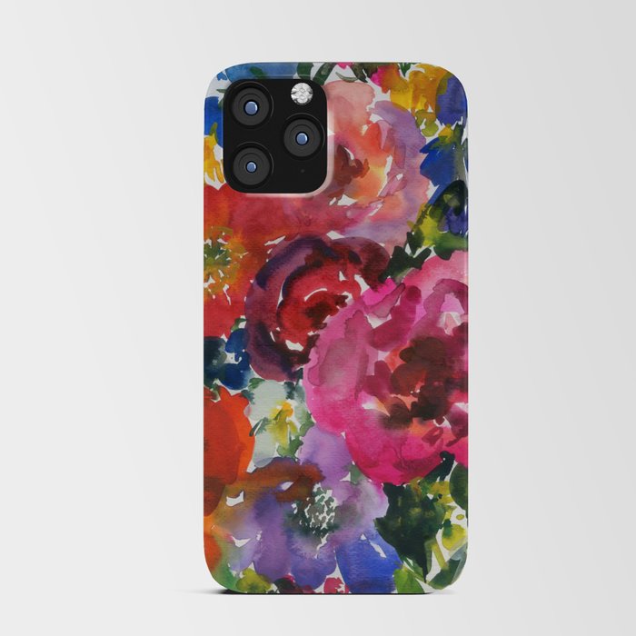 colorful bouquet: roses iPhone Card Case