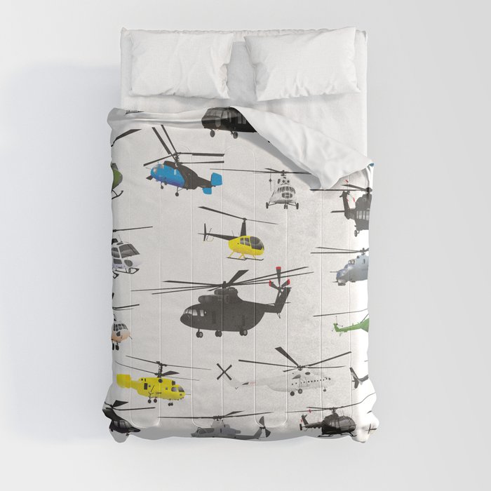 Multiple Helicopters Comforter