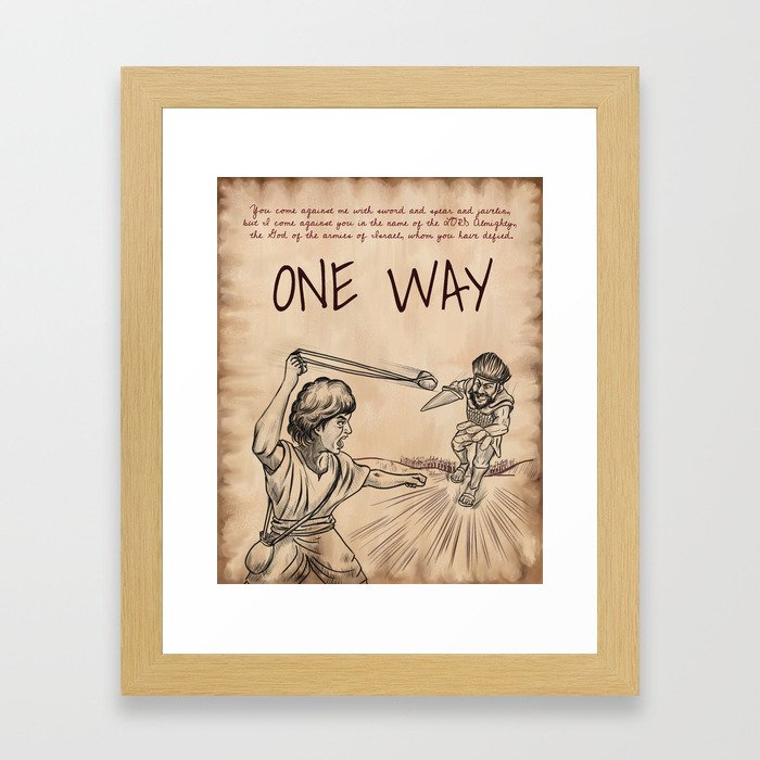 one way, David, Printable Wall Art Framed Art Print