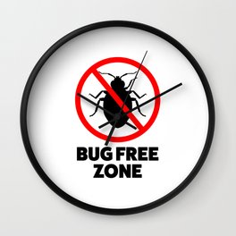 Bug free zone Wall Clock