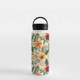Tropical Watercolor Floral Pattern Water Bottle