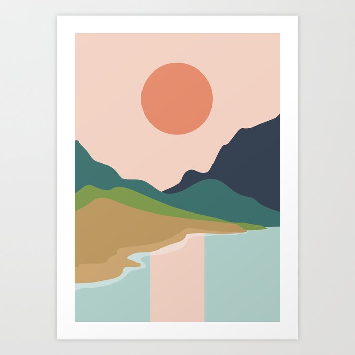 Sun reflection Art Print
