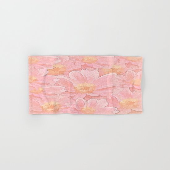 Pretty In Pink Painterly Floral Hand & Bath Towel