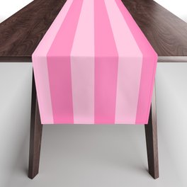 Black & Two-Toned Pink Stripes Table Runner