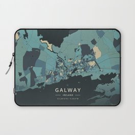 Galway, Ireland - Cream Blue Laptop Sleeve