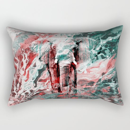 Elephant's Silent Cries Rectangular Pillow