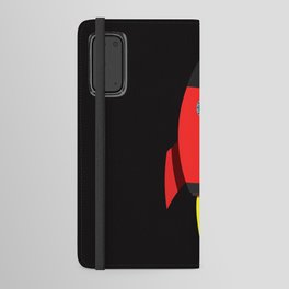 Red Space Rocket  Android Wallet Case