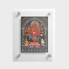 Tibetan Buddhism Ganesh Red Twelve Armed Floating Acrylic Print