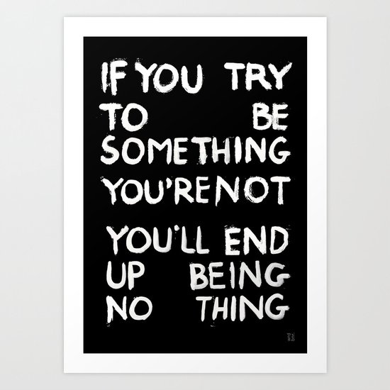 BEING NOTHING 2 Art Print