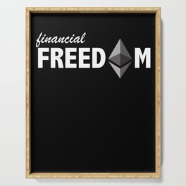 Ethereum ETH Financial Freedom Crypto Serving Tray