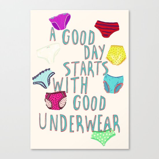 Underwear Happiness Canvas Print