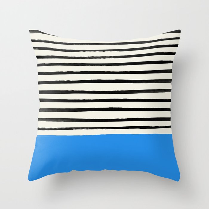 Ocean x Stripes Throw Pillow