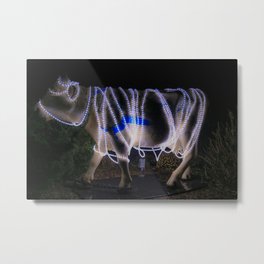Light Up Cow Metal Print