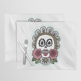 Day of the Dead Floral Skull Placemat
