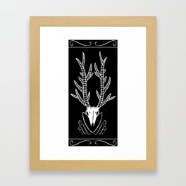 skeleton deer Framed Art Print
