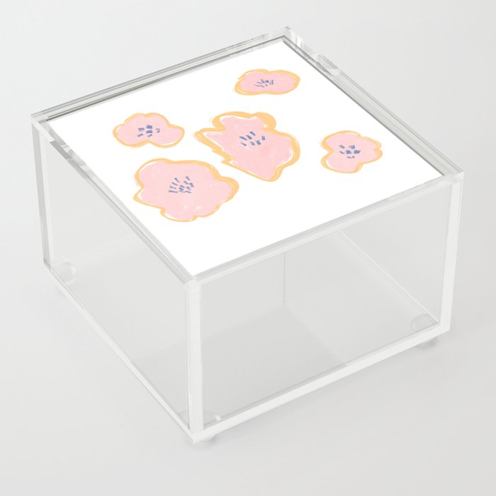 Pink flowers Acrylic Box
