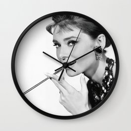 Audrey Hepburn Vintage Poster Wall Clock