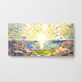 Edvard Munch Sun Metal Print | Munch, Birthday, Birthdaygift, Norwegianart, Sun, Present, Shore, Gift, Edvardmunch, Norway 