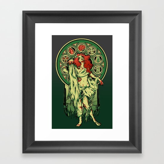 Zombie Nouveau Framed Art Print