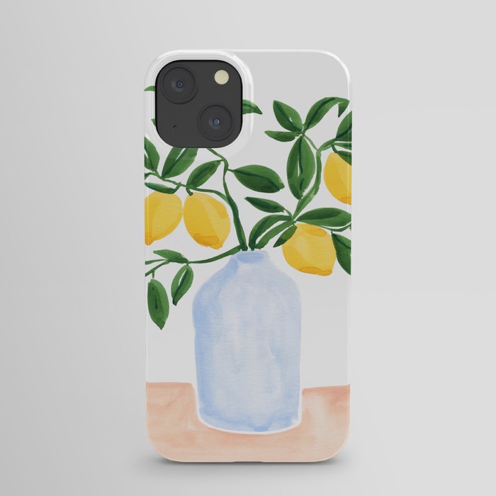 Lemon Tree Branch in a Vase iPhone Case