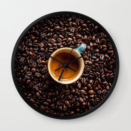 Espresso & Coffee Beans Wall Clock