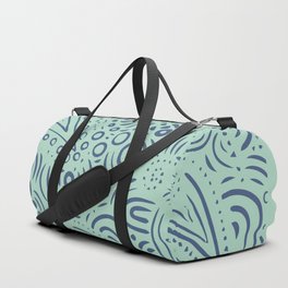 Intricate Exotic Pattern Blue Duffle Bag