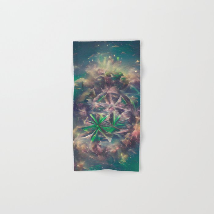 "Space Grass #2" • Unique Trippy Stoner Semi-Abstract Art • Perfect For Stoner/Tripping/Chill Rooms Hand & Bath Towel