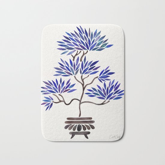 Bonsai Tree – Navy Palette Bath Mat