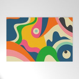 Colorful Mid Century Abstract  Welcome Mat