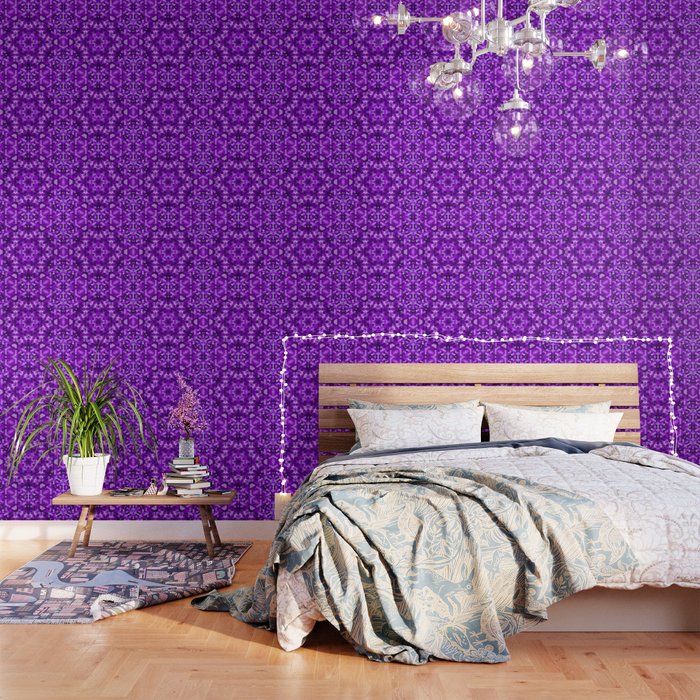 Purple Kaleidoscope Hexagons Wallpaper