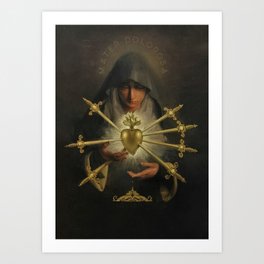 Our Lady of Sorrows Mater Dolorosa Mary Painting Art Print