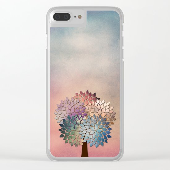 Abstract Petal Tree Clear iPhone Case