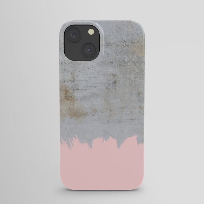 Paint with pink on concrete iPhone Case