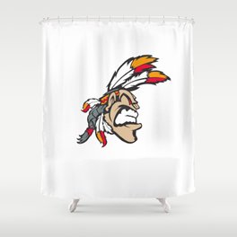 American indian man. Mascot. Kentucky. Shower Curtain