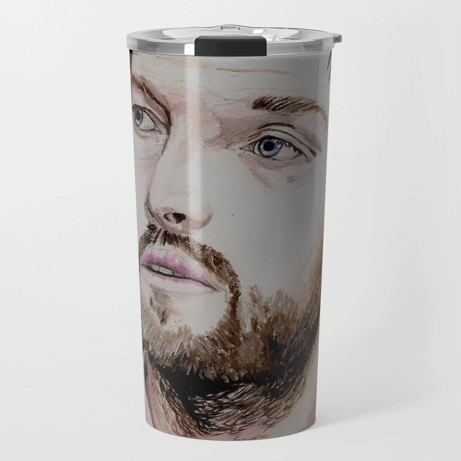 Misha Collins 2 Acrylic Painting Travel Mug By Abigail94 Society6