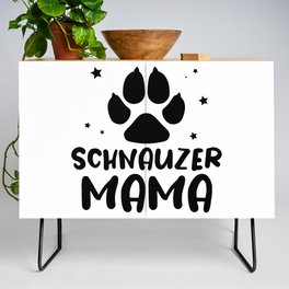 Schnauzer Mama Dog Lover Paw Credenza