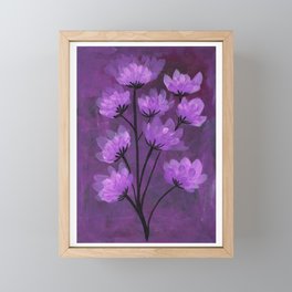 Very Peri Floral Art Framed Mini Art Print