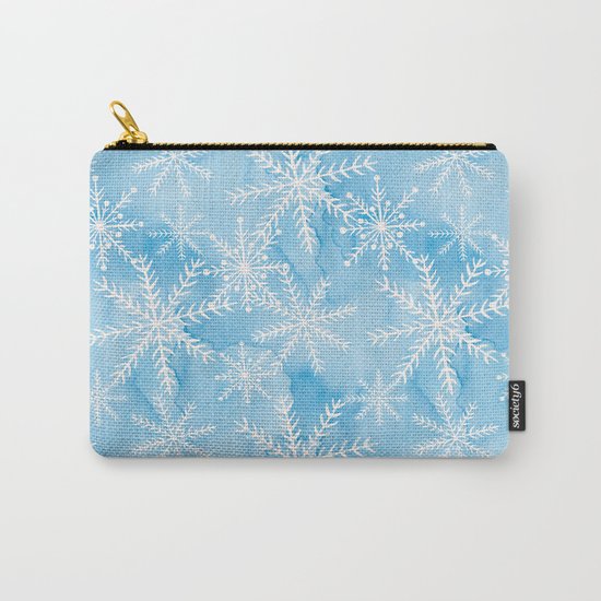 Blue Snowflakes #2 Carry-All Pouch
