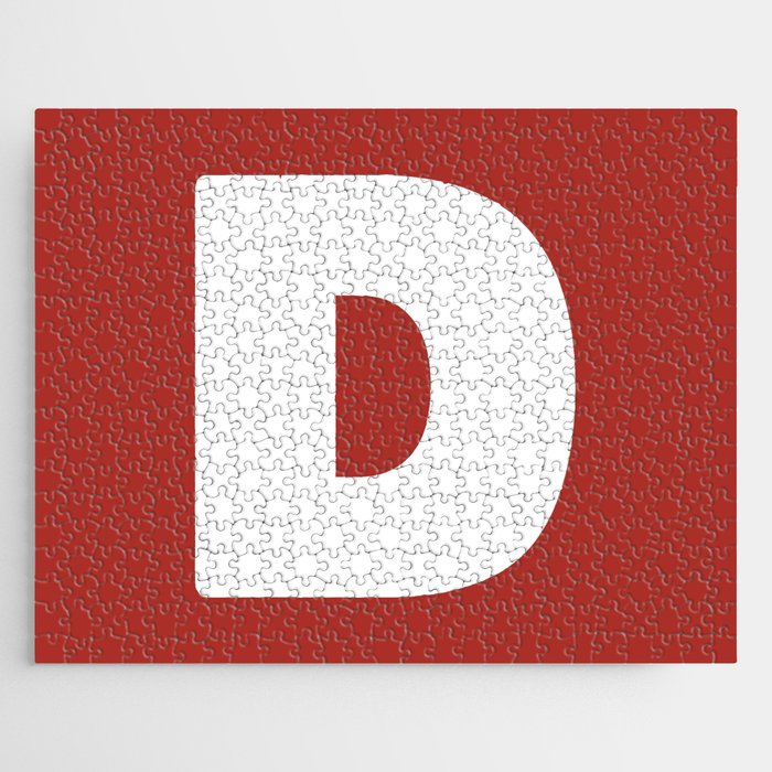 D (White & Maroon Letter) Jigsaw Puzzle