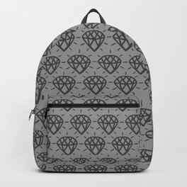 D/AMOND Backpack | Diamond, Lining, Gem, Hand Drawn, Graphicdesign, Blingbling, Shiny, Monochromatic, Curated, Motivation 
