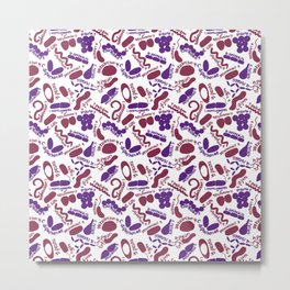 Gram Stain - Labeled Metal Print | Grampositive, Pattern, Microbial, Gramstain, Graphicdesign, Microbe, Micro, Scientist, Gramnegative, Bacteria 