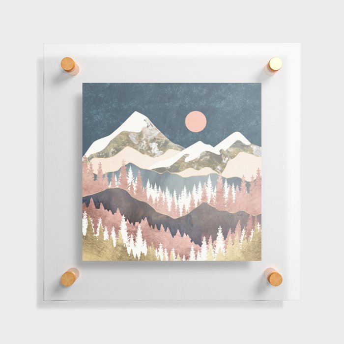 Winter Peaks Floating Acrylic Print